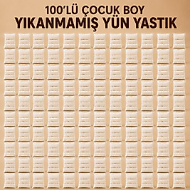 100 lü yıkanmamış yün yastık set