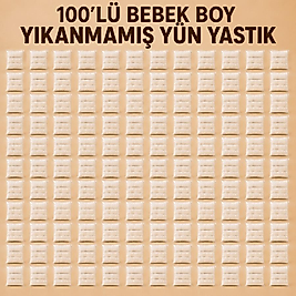 100’lü yıkanmamış yün yastık set